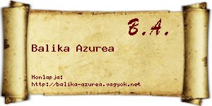 Balika Azurea névjegykártya