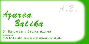 azurea balika business card